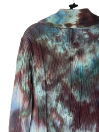 Image 11 of M Sweater Cardigan w/ Pockets in Dark Watercolor Snow Dye