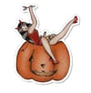 pumpkin girl sticker