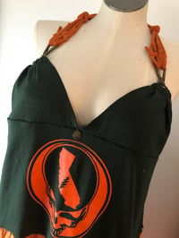 Image 2 of Upcycled “Grateful Dead/ Steal Your Face California” t-shirt halter maxi dress