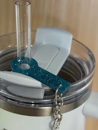 Image 4 of Sunrise Spiral Sparkly Tumbler Straw Bauble