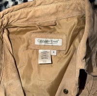 Image 3 of (S) Coldwater Creek embroidered tan suede leather jacket