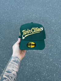 Image 3 of FOREST GREEN GOLD MINNESOTA TWINS CUSTOM FITTED CAP