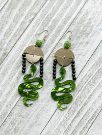 Image 1 of Green Viper Earrings 