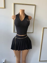 Image 1 of Black pleat Saints Set 