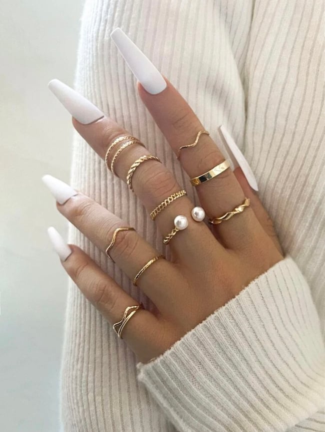 10 pc stackable ring set
