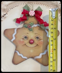 Image 3 of Gingerbread ornament hand painted original Christmas