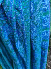 Image 3 of Milan hareem trousers with matching head scarf turquoise and jade