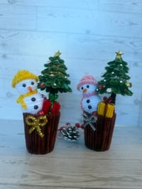 Image 3 of Mini Snowman & Tree Holiday Cup Decoration