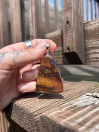 Image 1 of Australian Boulder Opal .925 Sterling Pendant