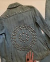 early 70s studded denim trouser suit