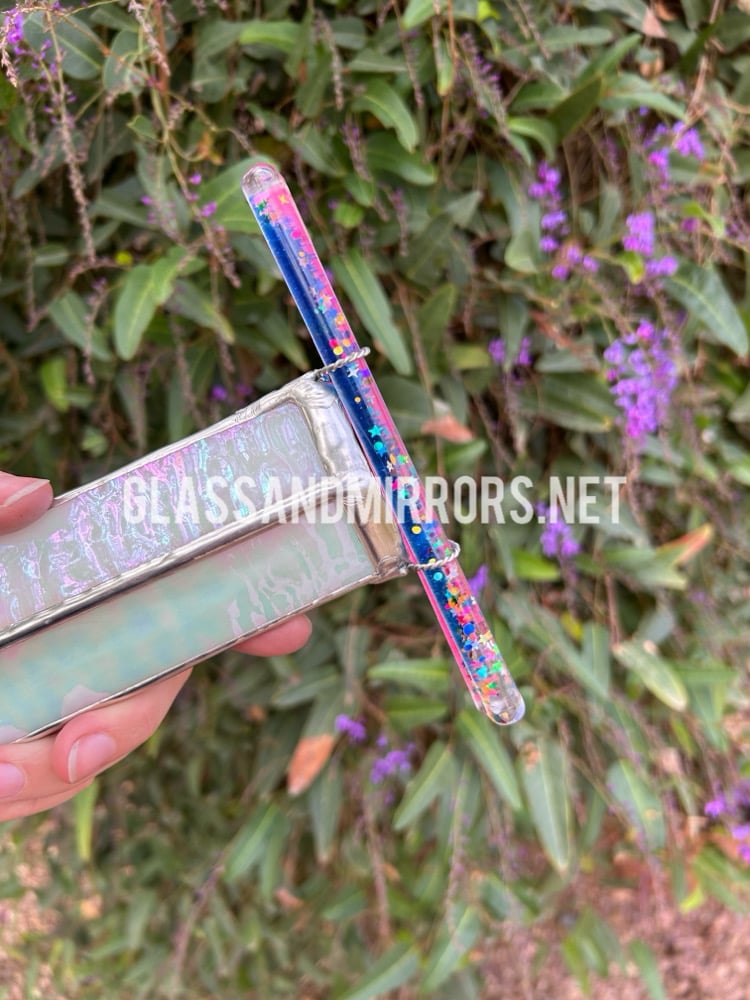 Image of White Ripple Double Wand Gemini AuraScope