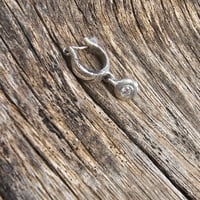 Image 2 of Dangle Moissanite Huggie 2