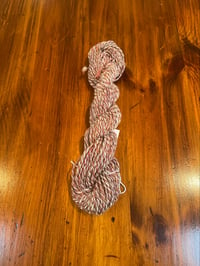 Image 2 of Handspun Barberpole Wool and English Angora Rabbit Fiber Yarn