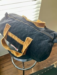 Image 4 of Blue + Gold Duffle Bag