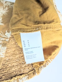 Image 3 of American Eagle Two-Piece Mustard Palm Print Crop Top & Wide Leg Crop Pants Set