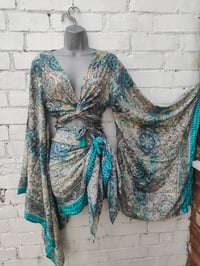 Image 1 of Pefkos co ord sarong set - Turquoise