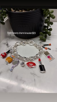 Image 1 of Silver beauty charm bracelet