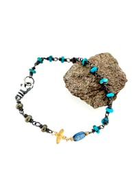 Image 1 of Egyptian turquoise and citrine bracelet