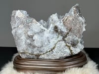 Image 12 of Druzy Quartz Crystal With Green Fluorite #452 