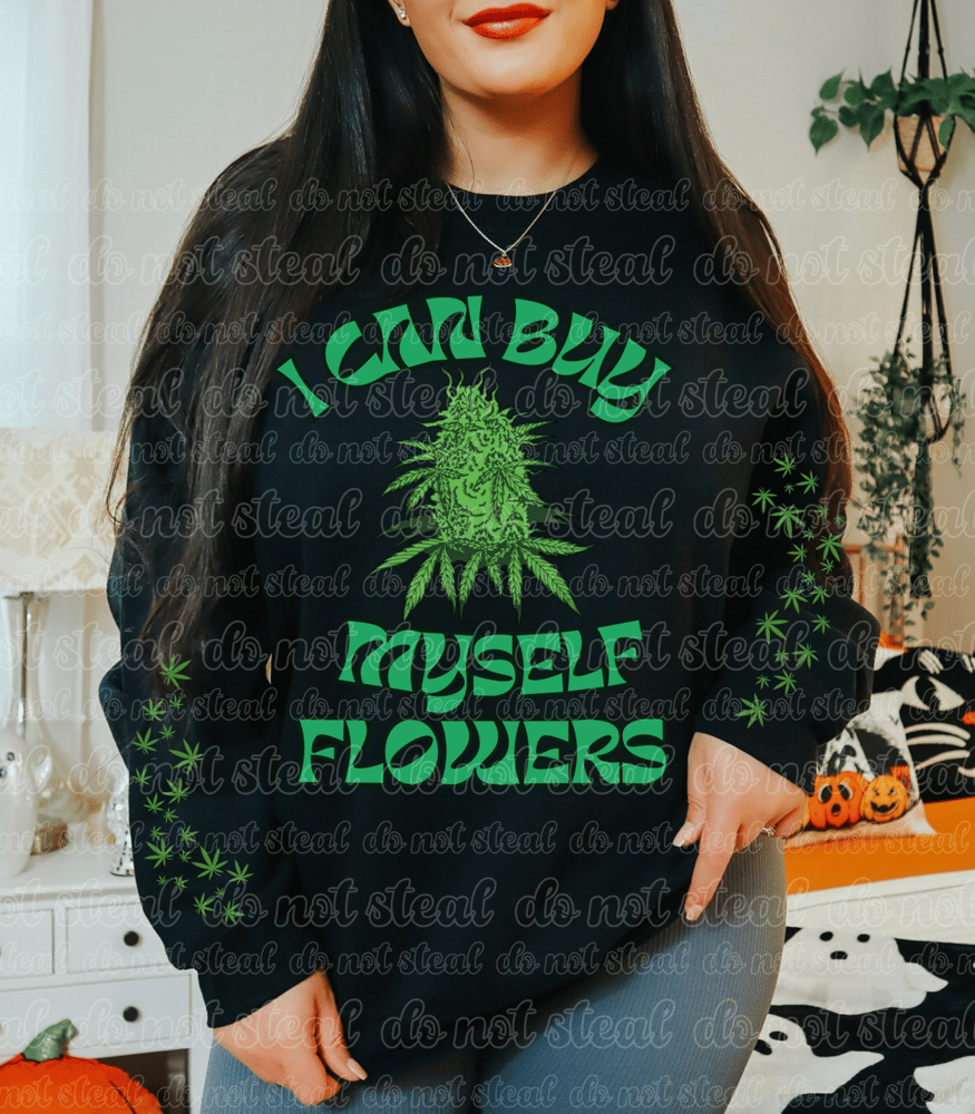 Image of Flowers sweater black