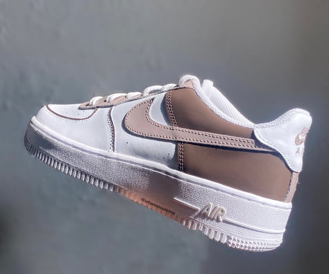 Custom Air Force 1 - Taupe with Outline