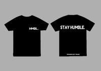 Image 1 of BLACK STAY HUMBLE EMBROIDERED TEE