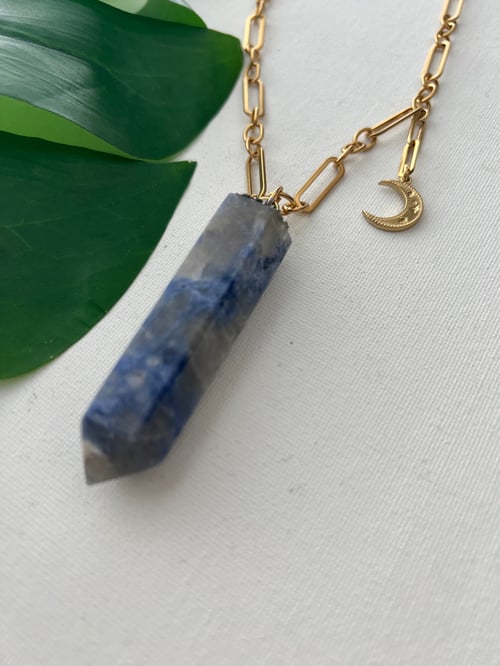 Image of JONNI • Soldalite & Moon Necklace