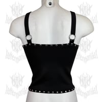 Image 4 of Cattle Decapitation "Flesh Puddler” Lace-Up Top (SIZE XS/S)