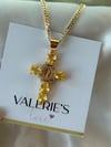Yellow Virgencita Cruz Necklace