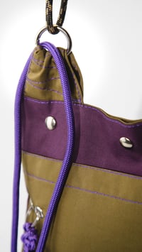 Image 3 of BABI BAG - Purple / Military Green 