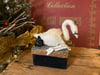 Spun Cotton Swan Bonne Fete Keepsake box 