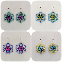 Image 1 of Spirograph Flower Earrings