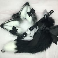 Black / white wolf Kitten Set 