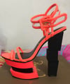 Orange and Black Platform Heels