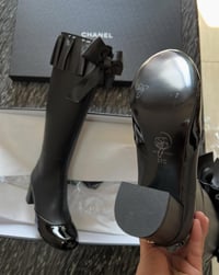 Image 2 of BOW BLACK TALL BOOTS
