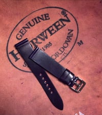 Image 2 of Deep Purple Horween Shell Cordovan Watch Strap Unlined 