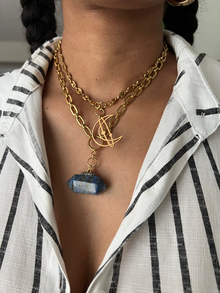 Image of PSALM • Lapis Lazuli Drop Necklace