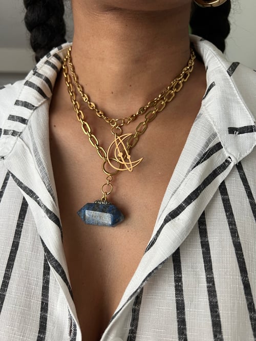 Image of PSALM • Lapis Lazuli Drop Necklace
