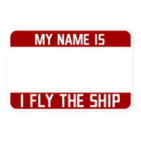 Image 1 of "I Fly the Ship" Sticker