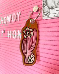 Pink Cactus Keychain 