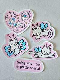 Image 1 of Fairy kittens sticker pack