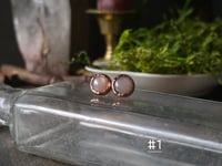 Image 1 of Peach Moonstone Studs