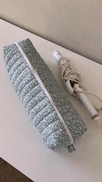 Image 1 of Green Floral Mist Hair Tools Pouch
