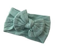 Summer Cable Knit Headband - Mint 