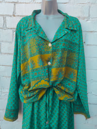 Image 6 of  M/l Sari PJ Lounge set with Bag tassel teal