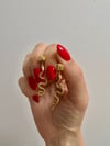 SNAKE ROSE STUD DROP EARRINGS 