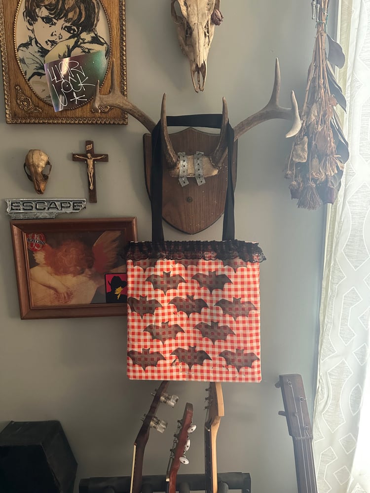 Image of Orange Gingham Tote Bag