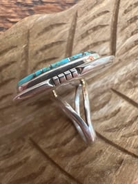 Image 6 of square native inlay statement ring 