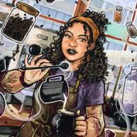 Image 2 of Coffee Witch Watercolor Print