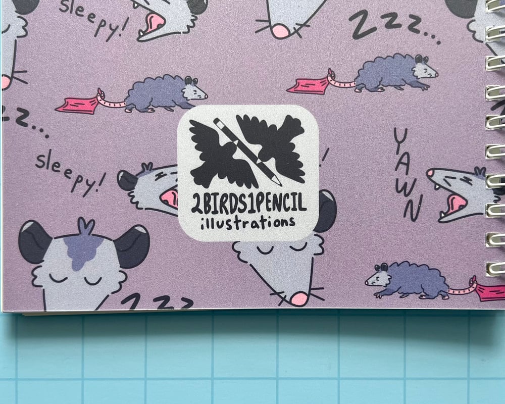 Image of Sleepy possum reusable sticker book
